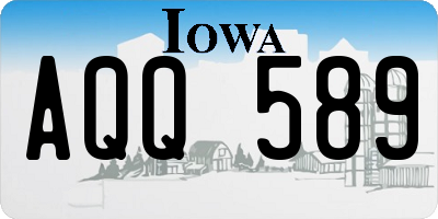 IA license plate AQQ589