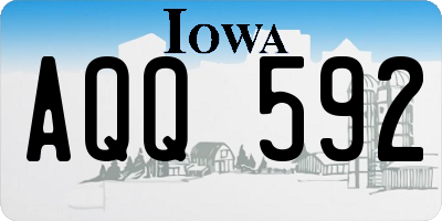 IA license plate AQQ592