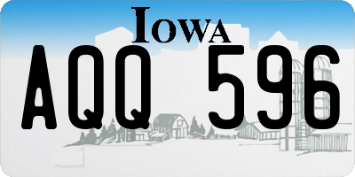 IA license plate AQQ596