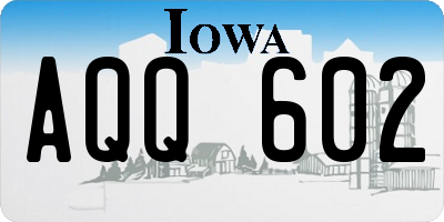 IA license plate AQQ602