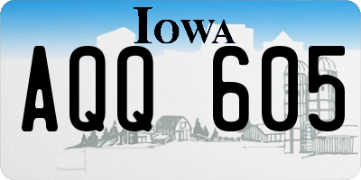 IA license plate AQQ605