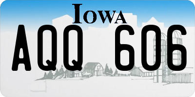 IA license plate AQQ606