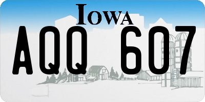 IA license plate AQQ607