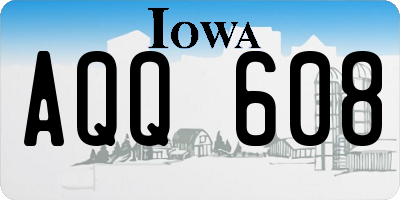 IA license plate AQQ608