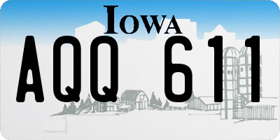 IA license plate AQQ611