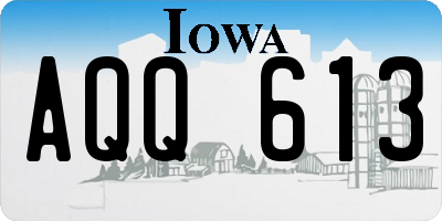 IA license plate AQQ613
