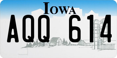 IA license plate AQQ614