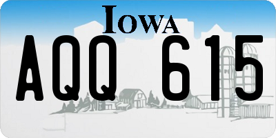 IA license plate AQQ615