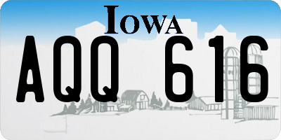 IA license plate AQQ616