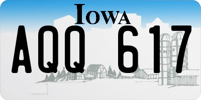 IA license plate AQQ617