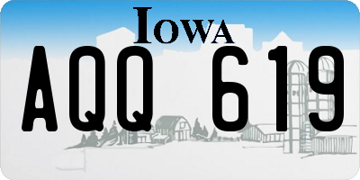 IA license plate AQQ619