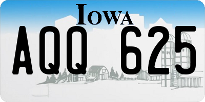 IA license plate AQQ625