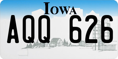 IA license plate AQQ626