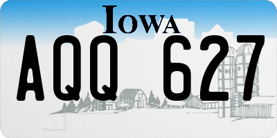 IA license plate AQQ627