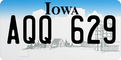 IA license plate AQQ629