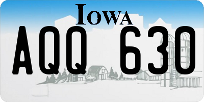 IA license plate AQQ630