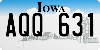 IA license plate AQQ631