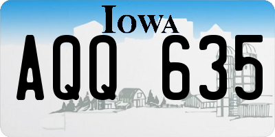 IA license plate AQQ635