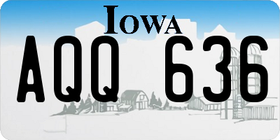 IA license plate AQQ636