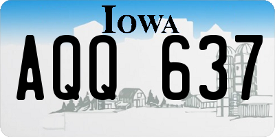 IA license plate AQQ637