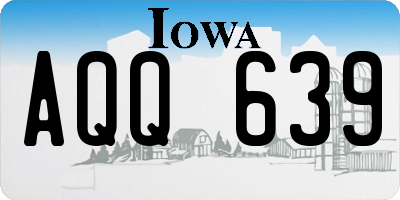 IA license plate AQQ639