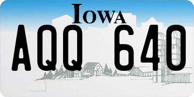 IA license plate AQQ640