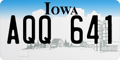 IA license plate AQQ641