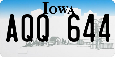 IA license plate AQQ644