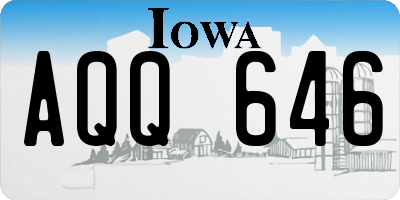 IA license plate AQQ646