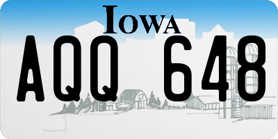 IA license plate AQQ648