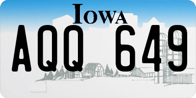 IA license plate AQQ649