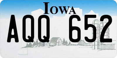 IA license plate AQQ652