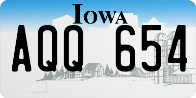 IA license plate AQQ654