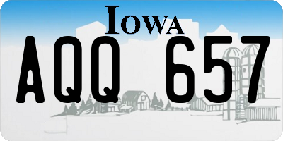 IA license plate AQQ657