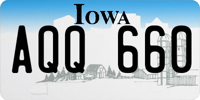 IA license plate AQQ660