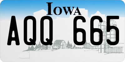 IA license plate AQQ665