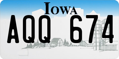 IA license plate AQQ674