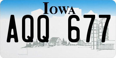 IA license plate AQQ677