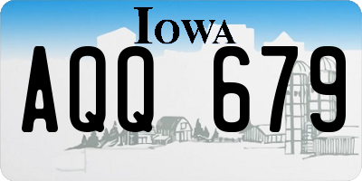 IA license plate AQQ679