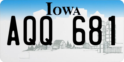IA license plate AQQ681