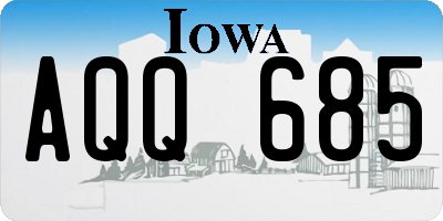 IA license plate AQQ685