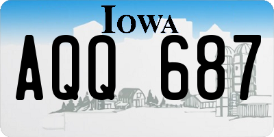 IA license plate AQQ687