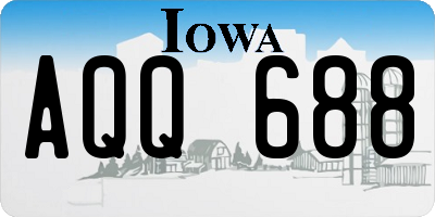 IA license plate AQQ688