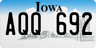 IA license plate AQQ692