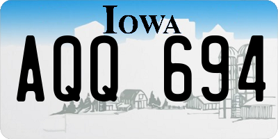 IA license plate AQQ694