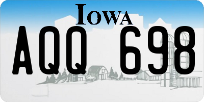 IA license plate AQQ698