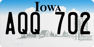 IA license plate AQQ702