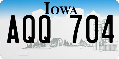 IA license plate AQQ704