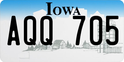 IA license plate AQQ705