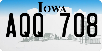 IA license plate AQQ708